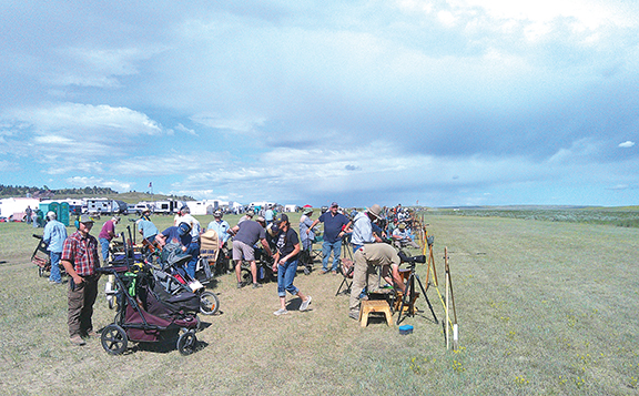 A view of the firing line during one of the practice days.
